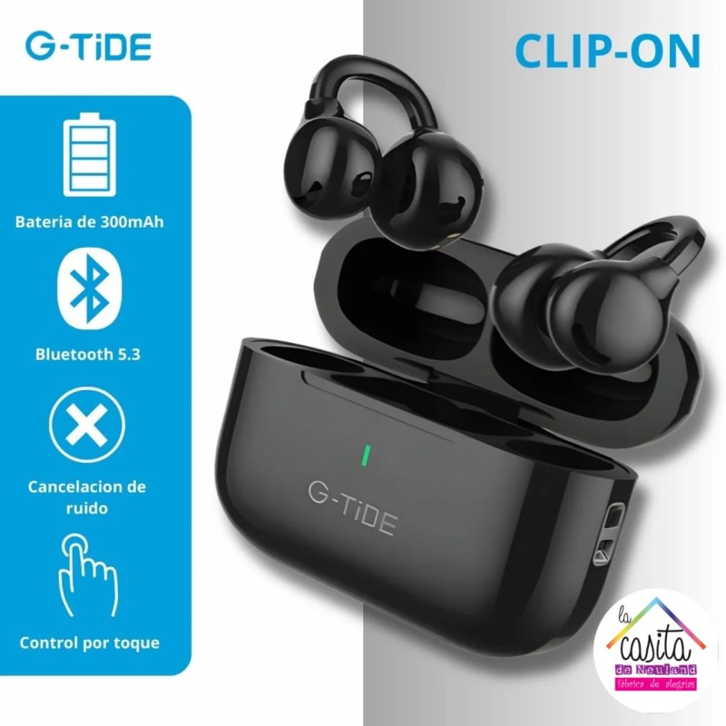 Auricular G-Tide Clip On Bluetooth (Blanco/Negro)